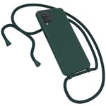 For Samsung Galaxy A12 Phone Case With Hanging Cord Green