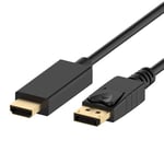 Ewent Câble HDMI Multi-Brillant - Conversion de l'entrée DisplayPort vers HDMI - Prise en Charge de la Transmission vidéo 4K - Longueur: 1,8 mètres