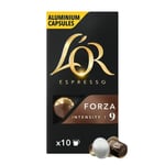 L'OR 50 Nespresso* Compatible Capsules Forza (5 Packs, 50 Coffee Pods)