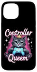 iPhone 15 Controller Queen Cute Gamer Cat Design- Gaming Cat Lovers Case