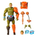 Masters of the Universe Masterverse New Eternia Man-At-Arms Action Figure, 30 Articulations, Swappable Head, Hands & Mace, MOTU Toy, HYC48