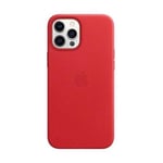 Official Apple iPhone 12 Pro Max Case Leather MagSafe Scarlet MHKJ3ZA/A