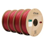 eSUN PLA+ Filament 1.75mm, Renforcé Ténacité Imprimante 3D Filament PLA Plus, Précision Dimensionnelle +/- 0.03mm, 1KG par Bobine, 4 Bobines pour Imprimante 3D,Rouge Foncé*4