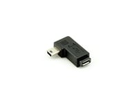 AKORD Adaptateur coudé Mini USB mâle vers Micro USB Femelle – Noir