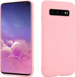 Hsp Coque Rose Compatible Avec Samsung Galaxy S10 | Étui En Silicone Tpu De Qualité Supérieure | Pour Le Chargement À Induction | Résistant Aux Rayures Et Aux Chocs | Surface Mate | Mince