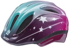 KED Meggy III Trend Casque de vélo Enfants Jeunes, Étoiles, Rose, Aqua, 46-51 (S)