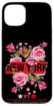 iPhone 15 Plus Cool Floral New York City Graphic Design, New York City Case