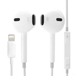 8 Pin Lightning Casque Écouteurs Filaire Earpods Pour Apple Iphone Blanche