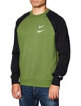 NIKE Nsw Swoosh Sweatshirt Men's Sweatshirt - Tree Line/Black/White, M