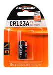 ANSMANN CR123A 3V Lithium Battery [Pack of 1] CR123A/CR123/CR17345/DL123/EL123A Ideal For Alarm Systems, Smoke Detectors, Remote Controls, Keyless Locks, Walkie Talkies and Many More, 5020012