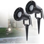 Garden Light Led Jardin Spot Blanc Chaud 2 Pack led Éclairage De Jardin IP65 4W GU10 Avec Prise Au Sol Prairie - Tolletour