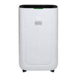 BLACK+DECKER BXEH60014GB 20L Smart Dehumidifier, 4 Modes, Quiet, 6.5L Water Tank, 24 Hour Timer, White