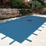 Bâche piscine rectangulaire 6 x 10 m avec filet d'écoulement centrale - couverture piscine - bache imperméable - baches piscine