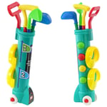 Kids Outdoor Golf Set Caddy Clubs Balls Trolley Childs Junior Garden Game Toy