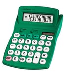 Lexibook, FRUITIES® Desktop calculator with tilting display, 10 digits, Basic and advanced functions, Large keys, Solar and battery-powered, Green, C210B