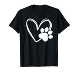 Dog Paw Heart Baby Dogs - Dog Paws Hearts Dog Paw Print T-Shirt