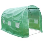 Serre tunnel de jardin Althea - 6m² - 3 x 2 x 2 m - Vert - HABITAT ET JARDIN