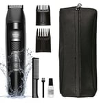 Wahl Tondeuse à barbe pour homme, glissière de précision, tondeuse à poils pour homme, ensemble de toilettage pour homme, entièrement lavable, peignes de coupe intégrés, coupe de barbe imperméable