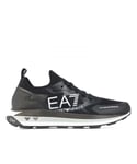 EA7 Mens Emporio Armani B&W Altura Trainers in Black Mesh - Size UK 8