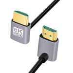 Câble Hdmi 2.1, Hdmi Mâle Vers Mâle Double Angle De 90 Degrés 8 K @ 60 Hz 4 K @ 120 Hz 48 Gbps Câble Plaqué Or Ultra Rapide 0,5 M Pour Téléviseur, Moniteur, Ordinateur[YIN141337]