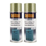 Lot de 2 bombes de peinture - Vert martelé - Belton - 400 ml