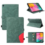 Coque Pour Tablet Samsung Galaxy Tab A 10.1 2019 Sm-T510,Etui Pour Tablet Samsung Galaxy Tab A 10.1 2019 Sm-T510 Pu Housse Flip Coque Avec Built Stand Et Magnétique Fermeture Bande,Vert