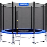 Monzana® Trampoline extérieur Rond Ø183cm Max. 150kg Set Complet Filet de sécurité Porte d'entrée échelle Tapis de Saut