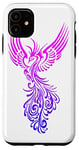 Coque pour iPhone 11 Rising From The Ashes Phoenix Artistic Pink Through Lilas