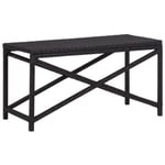 Banc de jardin meuble de patio resine noir Helloshop26