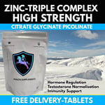 ZINC TABLETS 120 | Zinc Citrate |Zinc Bisglycinate | Zinc Picolinate Complex