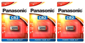 3x Panasonic CR2 Litihium Power 3V Camera Batteries 3 Batteries Pack