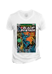 T-Shirt Homme Col V Black Panther Marvel Couverture Bd Comics Super Hero Vintage