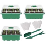 Kit de Culture en Serre IntéRieure Plateau Semis Petites Plantes Pot avec Outils Jardinage et éTiquettes