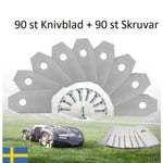 90 st Knivblad Knivar till Husqvarna Automower Gardena Silver Silver