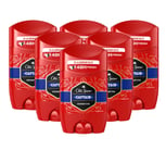 Old Spice Captain Deodorant Stick Alu-Free 50ml 3, 6 Pack