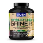 USN Wholefood Muscle Gain Protein Powder, Vanilla Flavour - 2kg, Natural Muscle Growth & Mass Gainer, All-in-One 30g Vegan Protein Powder, Meal Replacement & Dietary Supplement Protein Shake Mix