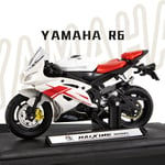 1:18 Mittakaavainen Yamaha R6 metalliseos skootteri urheilupyörähahmot Diecastit Lasten lelut Moottoripyörät Kilpamallikopiot Kerää lahja pojille