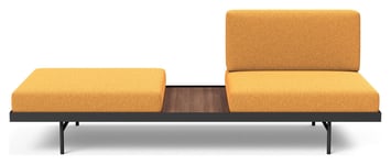 Innovation Living Puri Daybed m. valnøtt bord, Gul Bouclé