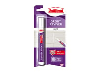 Unibond Grout Reviver Pen, White Grout Pen for Restoring Bathroom Grout Joints,