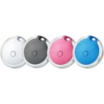 4-pack Mini Vattentät och Bärbar Bluetooth GPS Locator för Bagage/Barn/Husdjur/Katt/Hund