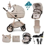 Cosatto Wow Continental i-Size Travel system everything bundle in Whisper