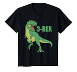 Youth Three-rex 3rd Birthday Kids T-Rex Dinosaur 3 year old T-Shirt