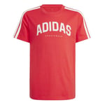 adidas Mixte Enfant Codes Collegiate Graphic T-Shirt, Pure Ruby, 7-8 Years