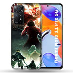 Coque pour Xiaomi Redmi Note 11 Pro / 11 Pro 5G Manga Attaque Titans Combat