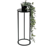 Tabouret pour fleurs Métal Noir Rond 50 cm Support pour fleurs Table d'appoint 96316 s Colonne pour fleurs Moderne Support pour plantes Tabouret pour