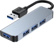 Hub USB 3.0, 4-Ports USB 2.0 Ultra Fin Data Hub pour Macbook, Mac Pro/Mini, iMac, Surface Pro, XPS, Notebook PC, Clés USB, Disques durs Externes.[S1164]