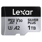 Lexar Pro Silver Plus microSDXC 1TB 1TB. UHS-I/U3/A2/4K. R205/W150 (V30)