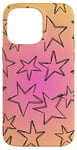 iPhone 14 Pro Max Stars On Pink & Orange Aura Gradient Y2K Cute Star Case