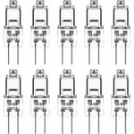 G4 Halogenlampa, 12V 10W G4 Lampa, 150LM, G4 Halogenlampa, Klar Kapsellampa, 10-pack