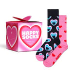 Happy socks Strømper 2P Valentine Gift Set Rosa Mønster bomull Str 41/46